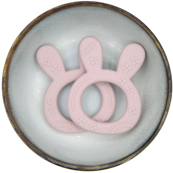 BITFIGUR I SILIKON - BUNNY  MED STRUKTUR - LIGHT OLD PINK
