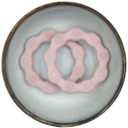 BITFIGUR I SILIKON - RING MED STRUKTUR  - LIGHT OLD PINK