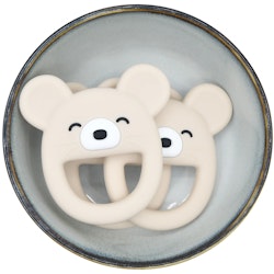 BITFIGUR I SILIKON - MOUSE  MED STRUKTUR - LATTE