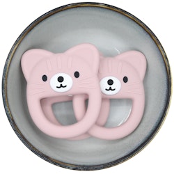 BITFIGUR I SILIKON - CAT - MED STRUKTUR -  OLD PINK