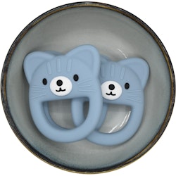 BITFIGUR I SILIKON - CAT - MED STRUKTUR -  GREY BLUE