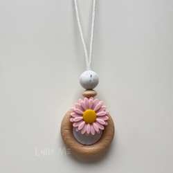 AMNINGSHALSBAND-DAISY-SOFT PINK