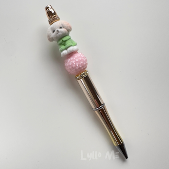 PENNA MED PÄRLOR - PUPPY - METALLIC GOLD