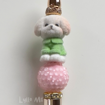 PENNA MED PÄRLOR - PUPPY - METALLIC GOLD