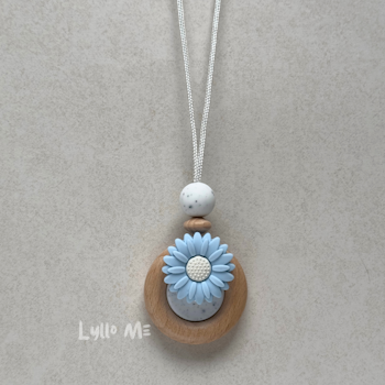 AMNINGSHALSBAND-DAISY- LIGHT BLUE