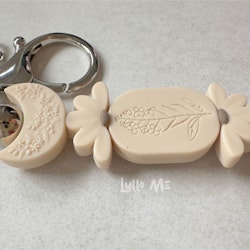 NYCKELRING -Crescent Moon Ivory / Ivory-SILVER