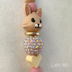 ID-KORT/ NYCKEL HÅLLARE med text Undersköterska med bling DAISY ROSE