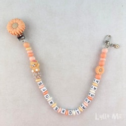 ID-KORT/ NYCKEL HÅLLARE med text Sjuksköterska med bling - DAISY CLIPS APRIKOS