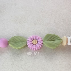ID-KORT/ NYCKEL HÅLLARE med text Undersköterska med bling DAISY LIGHT PURPLE