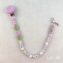 ID-KORT/ NYCKEL HÅLLARE med text Undersköterska med bling DAISY LIGHT PURPLE