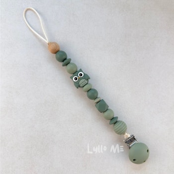 NAPPHÅLLARE med Silikon clips - OWL - DARK OLD GREEN/ OLD GREEN