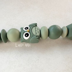 NAPPHÅLLARE med Silikon clips - OWL - DARK OLD GREEN/ OLD GREEN