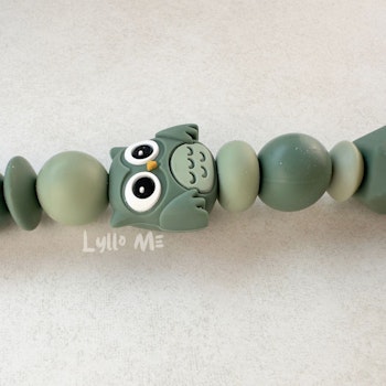NAPPHÅLLARE med Silikon clips - OWL - DARK OLD GREEN/ OLD GREEN
