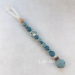 NAPPHÅLLARE med Silikon clips - OWL -GREY BLUE/ ARCTIC BLUE