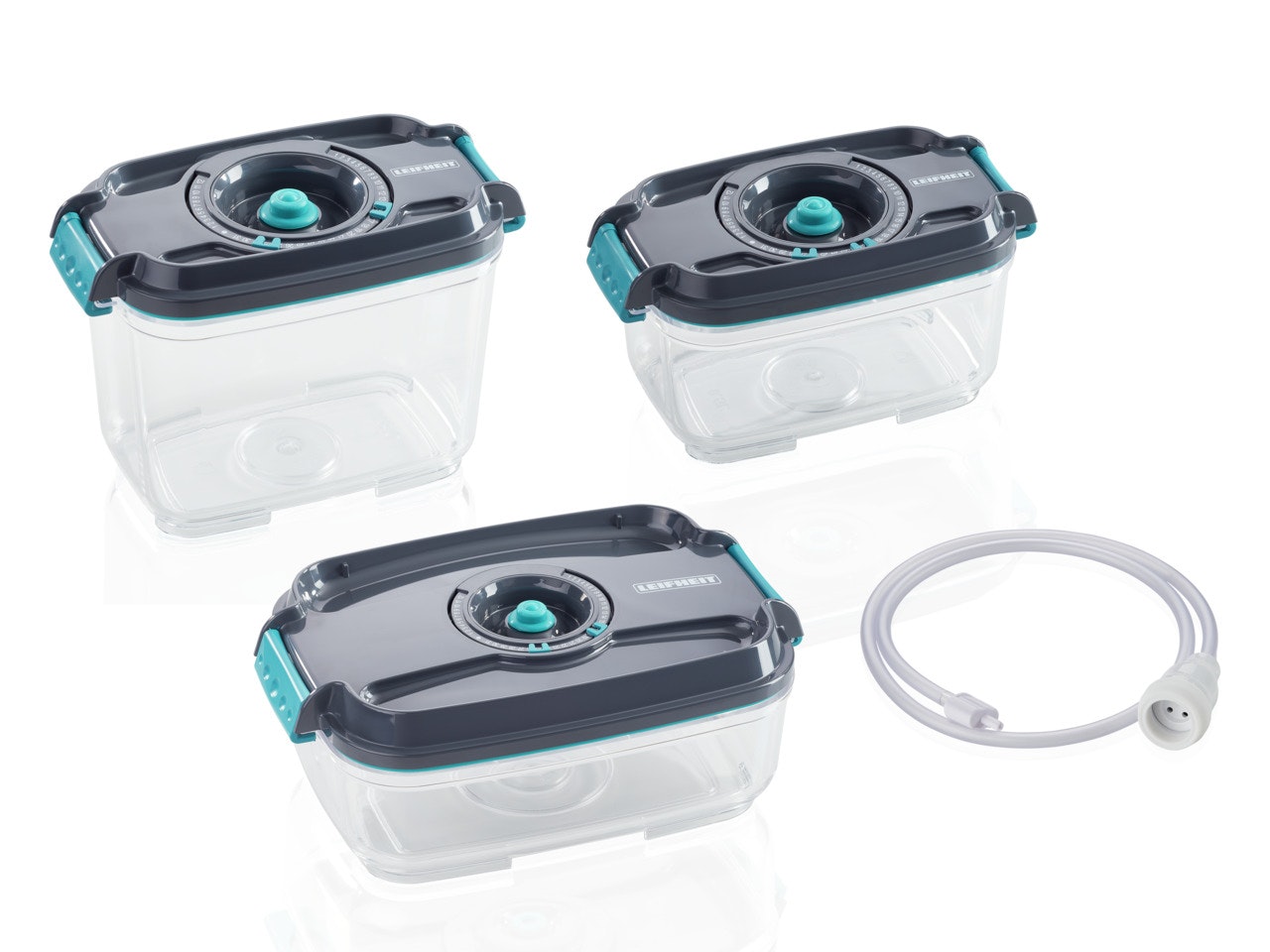 Vakuumförseglade Matlådor för vakuumförpackare från Leifheit - Set (BPA Fria)