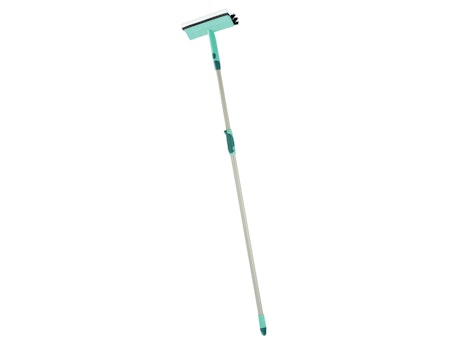 Window Cleaner with Bristles and Telescopic Steel Handle