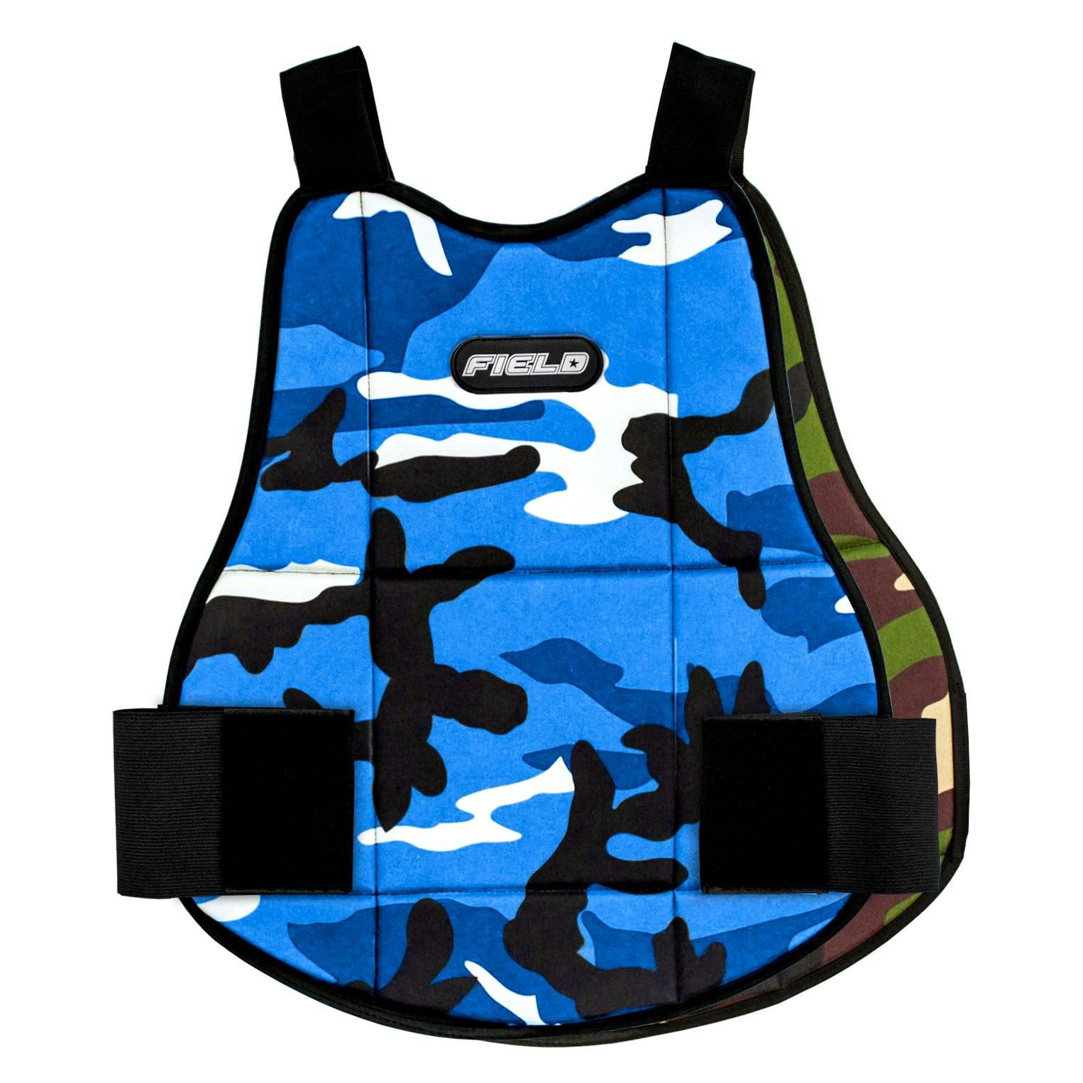 Field Chest Protector Woodland/Blue Camo