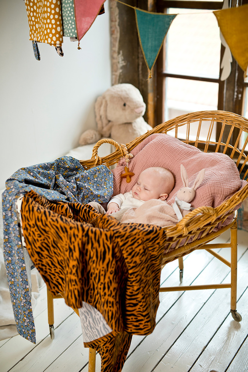 Coracor Zebra Terracotta Baby blanket