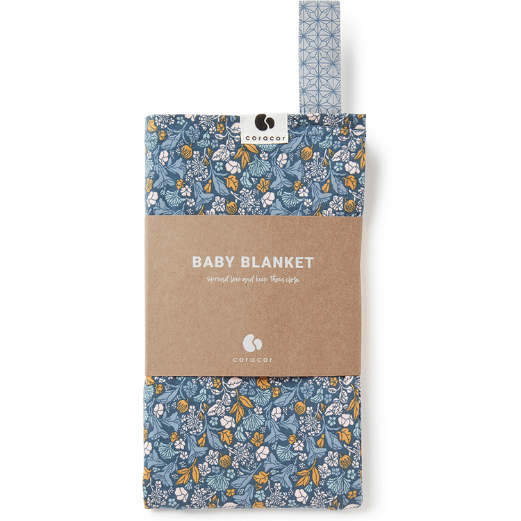Coracor Tinyflower Blue Baby blanket