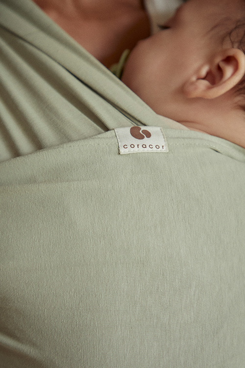 Coracor Natural Dye Olive Baby wrap