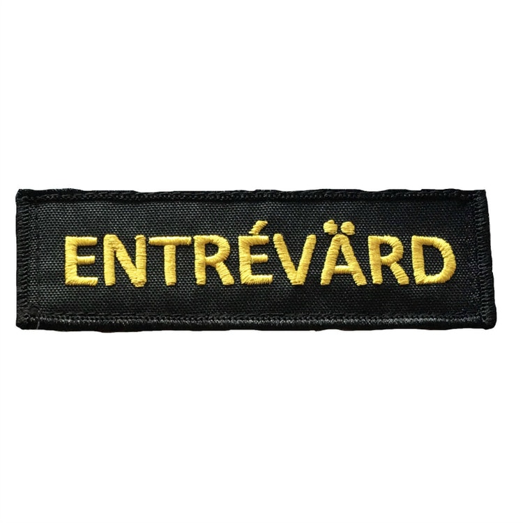 Emblem Entrévärd, broderat med eller utan kardborre