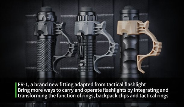 NEXTORCH Black Flashlight Ring for TA30 etc.