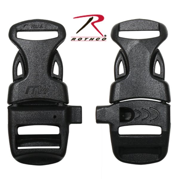 ROTHCO Whistle Side-Release Buckle - Black