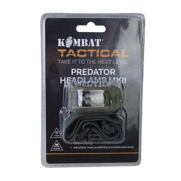 KOMBAT TACTICAL Predator Pannlampa - Grön