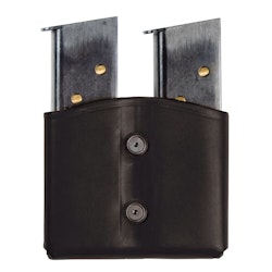 Blackhawk Leather Dual Mag Pouch - Single Stack Magazine - Black