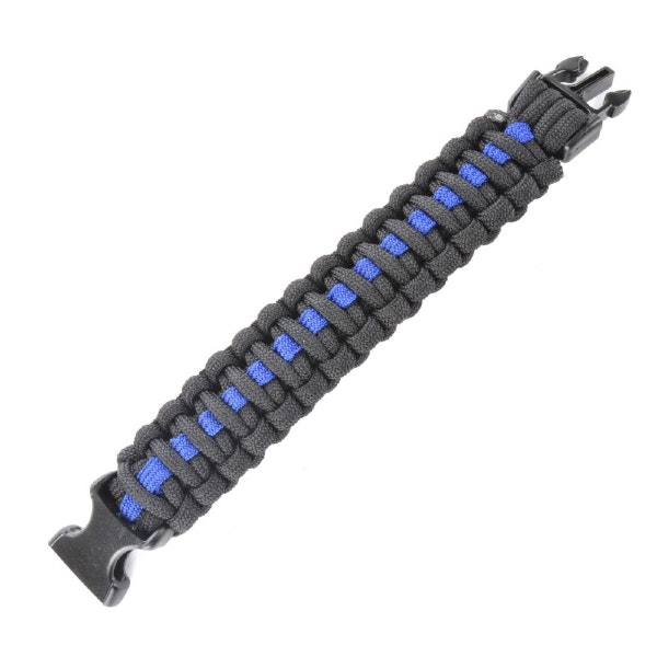 COP Paracord Bracelet "Survival Bracelet" Thin Blue Line Armband