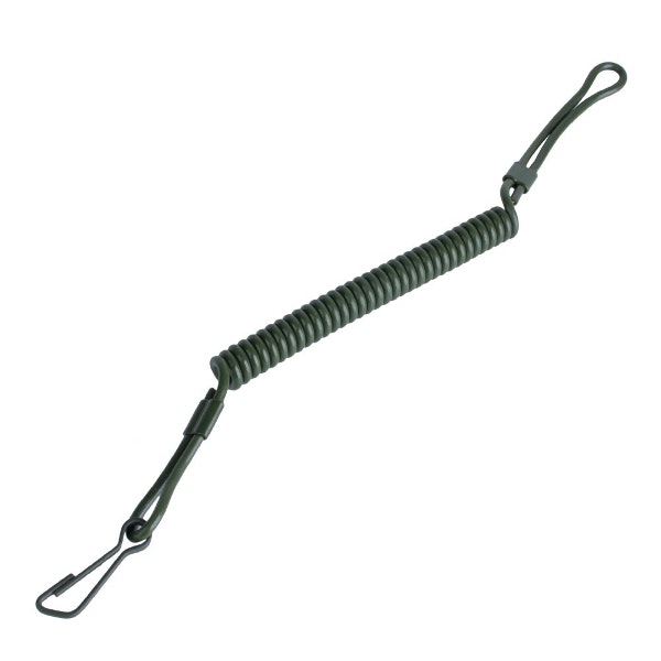 MIL-TEC by STURM PISTOL COILED CABLE LANYARD - GREEN