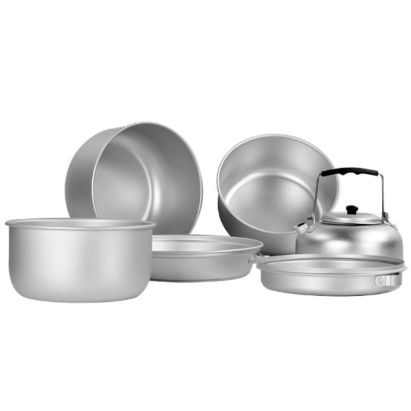 MIL-TEC by STURM ALU COOK-SET (3 COOK POTS, PAN, TEA POT)