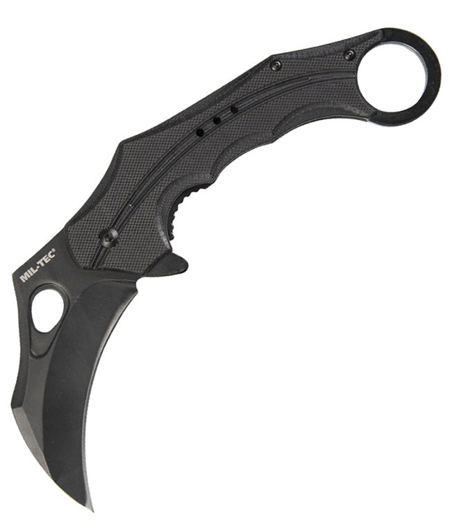 MIL-TEC by STURM G10 ONE-HAND KNIFE KARAMBIT - BLACK