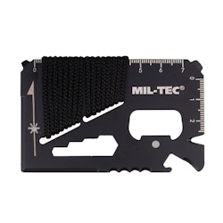 MIL-TEC by STURM BLACK SURVIVAL TOOL CARD PARACORD WITH CASE