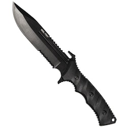 MIL-TEC by STURM BLACK G10 COMBAT KNIFE WITH NYLON SHEATH