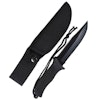 MIL-TEC by STURM BLACK COMBAT KNIFE WITH RUBBER HANDLE