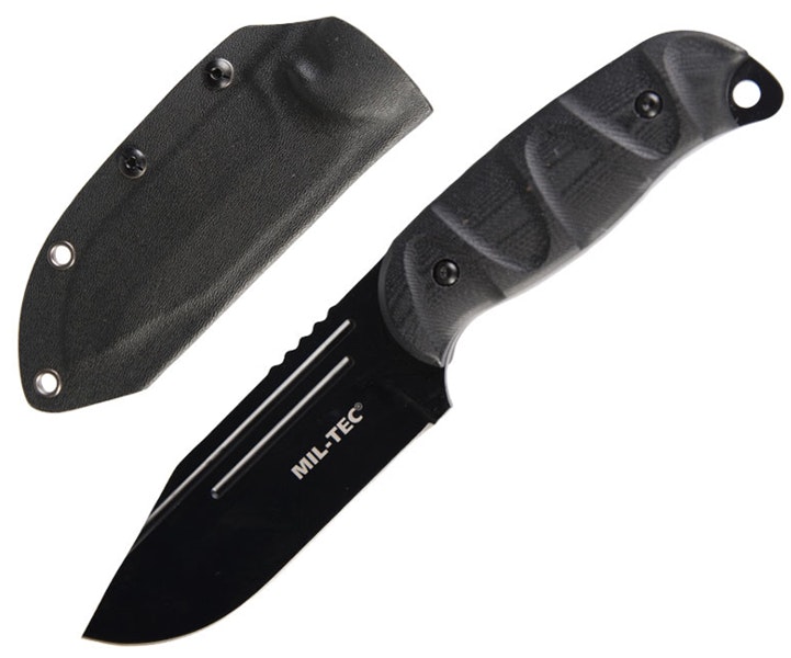 MIL-TEC by STURM BLACK COMBAT KNIFE G10 W. KYDEX® SCABBARD