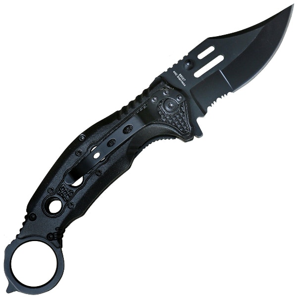 BLACKFIELD Lizard Karambit Kniv - Svart