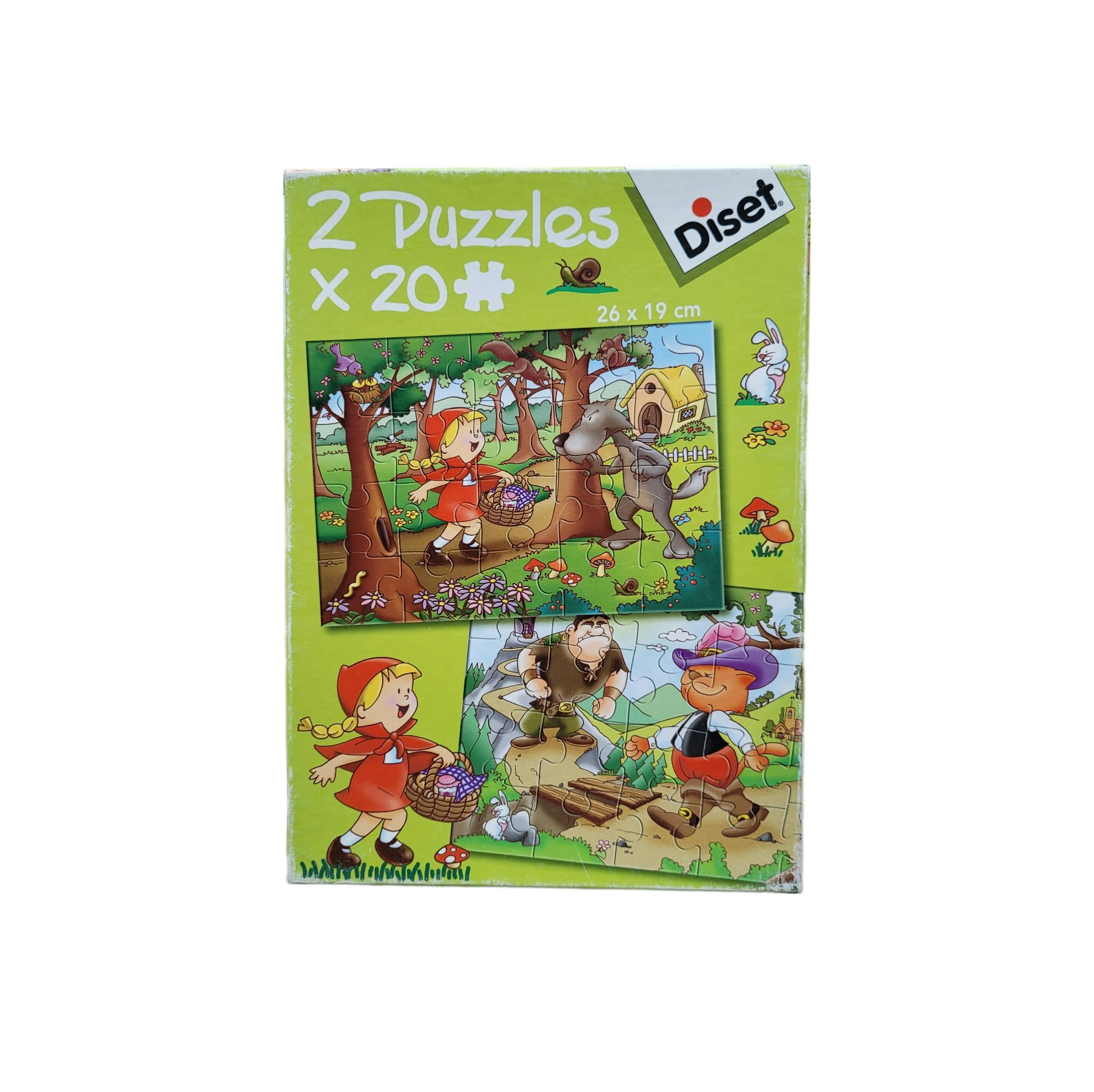 Sagopussel, kartongpussel, 2 x 20 bitar, skick B
