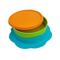 Burk/tallrik med lock, Tupperware, skick B
