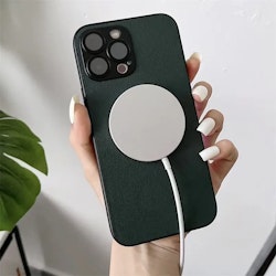 Stiligt Skinnfodral till din Iphone 13 Pro Grön