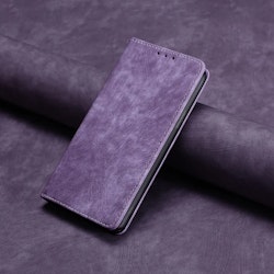 Snyggt plånboksfodral i läder till  Samsung A21S Lila