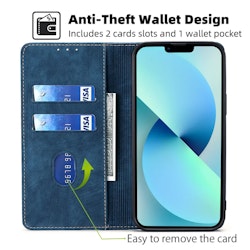 Snyggt plånboksfodral i läder till  Samsung A22 4G Lila