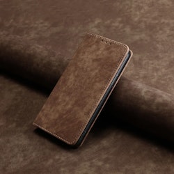 Snyggt plånboksfodral i läder till  Samsung A21S Brun