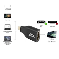 USB C till Displayport-adapter Svart