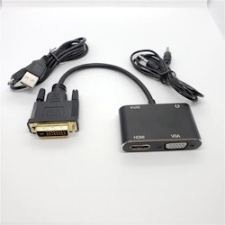 Dvi till HDMI VGA 3,5mm Audio Micro USB