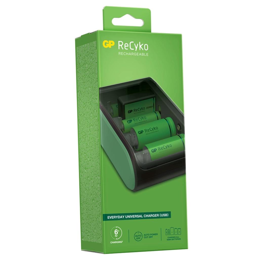 ReCyko Batteriladdare USB AA/AAA/C/D/9V