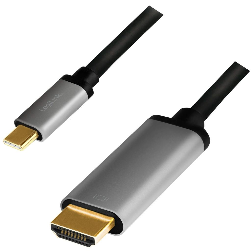 USB-C -> HDMI 4K/60Hz Aluminium 1,8m Loglink - Outletteknik.se