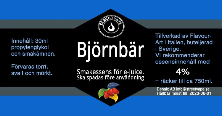 Essens 30ml Björnbär (rek 4%)