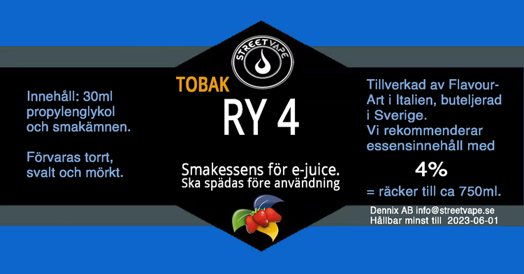 Essens 30ml TOBAK RY4 (rek 4%)